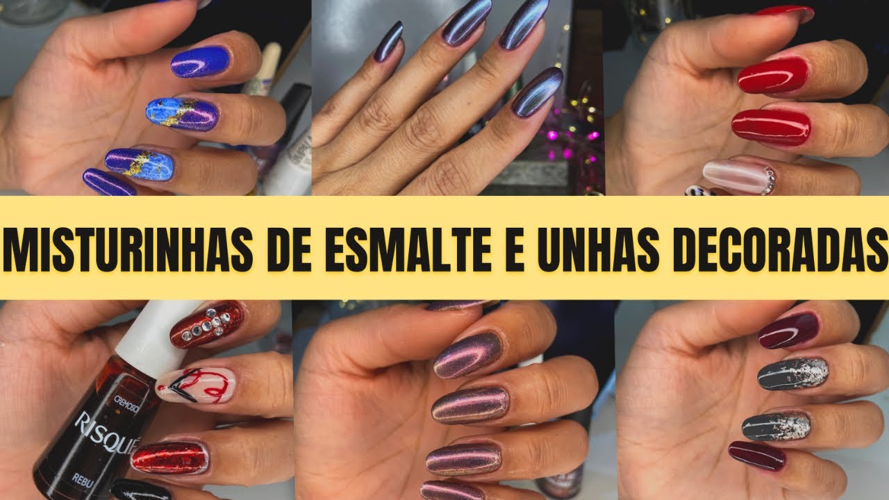 Vem fazer unha comigo !🫶🏻 Compilado das unhas decoradas e misturinhas de esmaltes #nailsart 