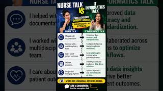Nurse vs Health IT Talk #nursinginformatics #healthinformatics #healthit