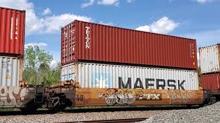 NS working the northbound stack train