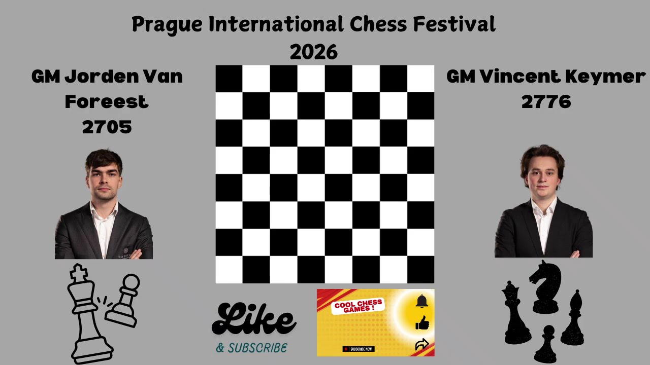 Prague International Chess Festival 2026 Jorden Van Foreest vs Vincent Keymer