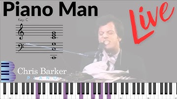 How Billy Joel plays Piano Man Live on piano