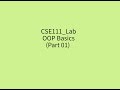 CSE111 Lab_OOP Basic_Lab Assignment 02 (Part 1)
