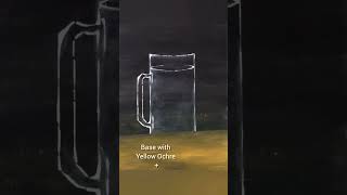Easy Glass Vase Painting/Acrylic Still life Art Tutorial Beginners #art #youtubeshort #stilllifeart