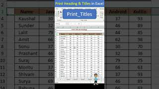 excel job interview questions print titles & headings in excel #exceltutorial #excel #exceltips
