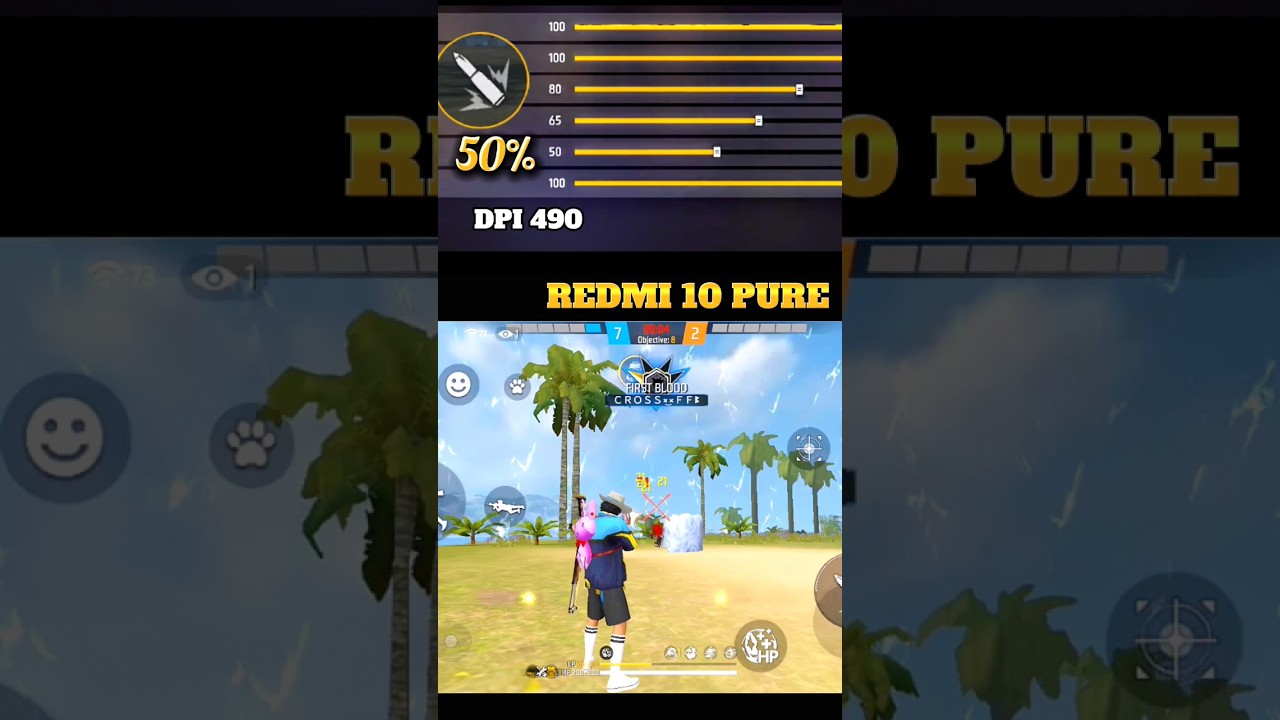 REDMI 10 PURE headshot sensitivity settings for Free Fire 