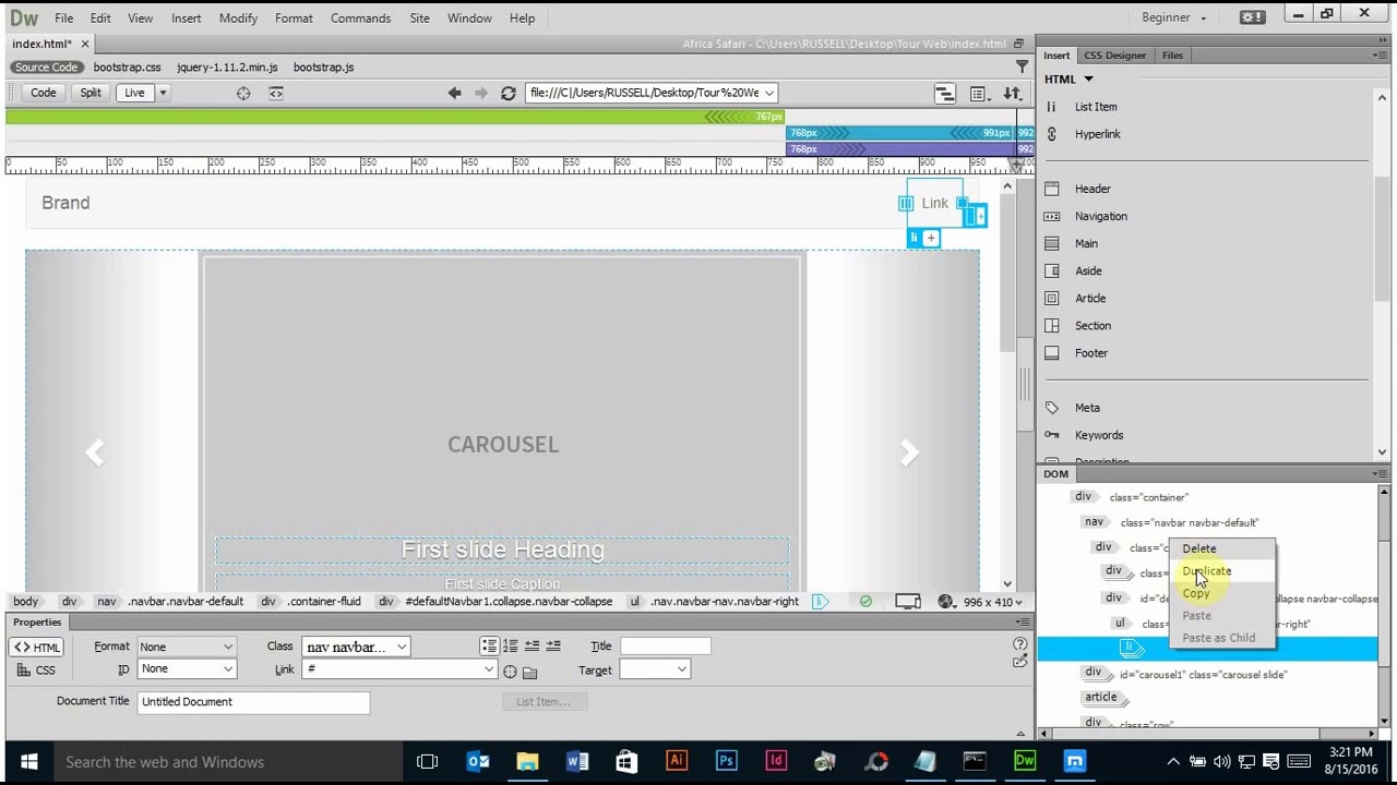 How to Build a Responsive Web Design in Dreamweaver CC - 2020 - YouTube