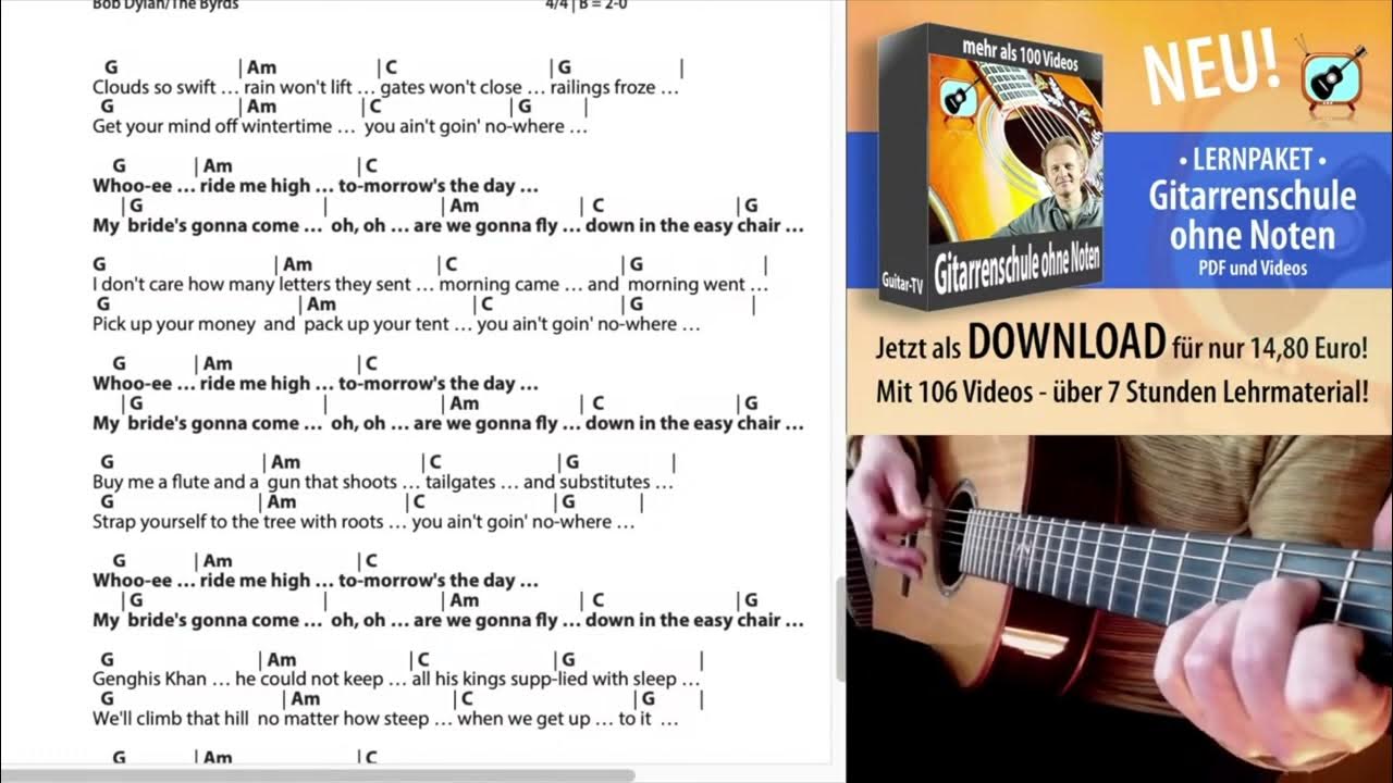 I Ain T Going Outside Today Lyrics You Ain't Goin' Nowhere - Bob Dylan/The Birds, Cover, Chords, Lyrics