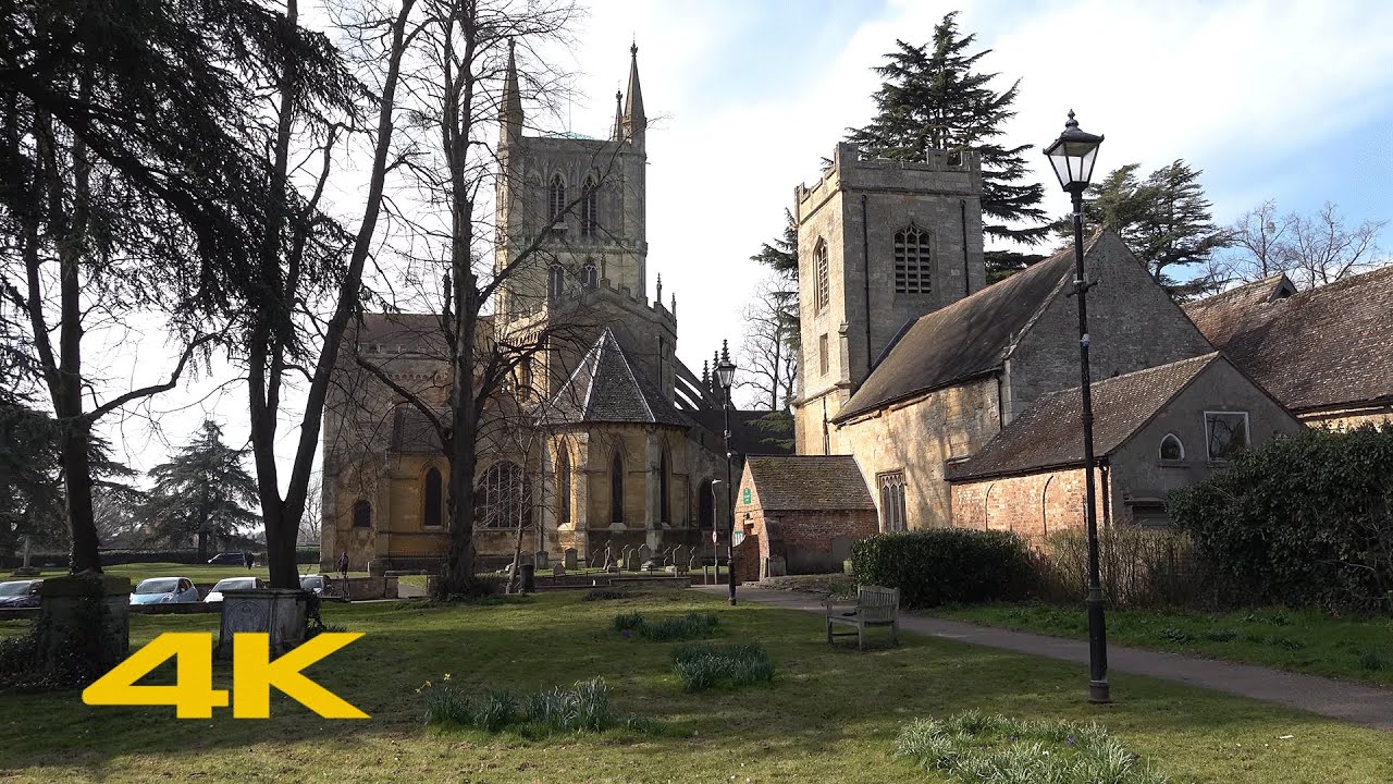 Pershore Walk: Town Centre【4K】