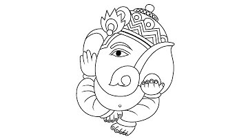 How to draw Ganesha in Ms Paint | Ganesha Art Drawing | Ganesha Drawing in Ms Paint.