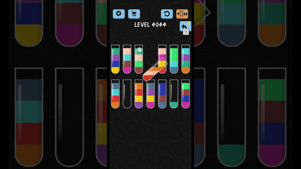 solve and solution water color sort game level 4044