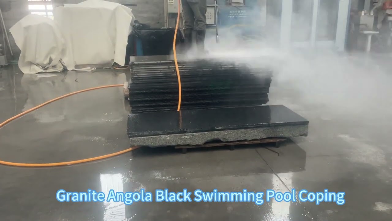 Do you know how to finish the waterjet surface of granite pool coping? I First Stone