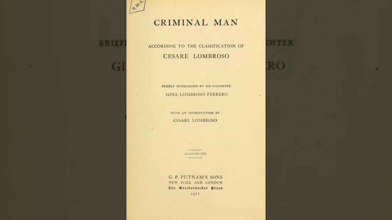 Criminal man according to the classification of Cesare Lombroso - Gina Lombroso | Full Audiobook 📚
