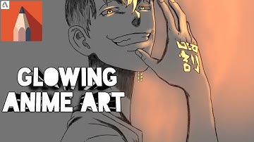 Tutorial glowing art | simple with Autodesk sketchbook.....