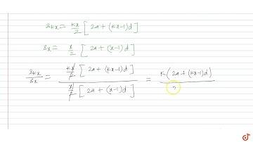 Consider an A.P. with first term a and common difference d. Let `S_k` denote the sum of the fi