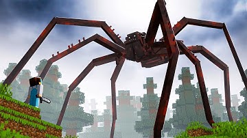 I Survived a World of GIANT Spiders in Minecraft...