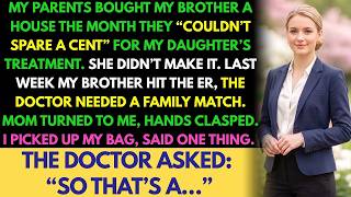 My Parents Let My Daughter Die to Buy My Brother a House—Then Begged Me to Save Him