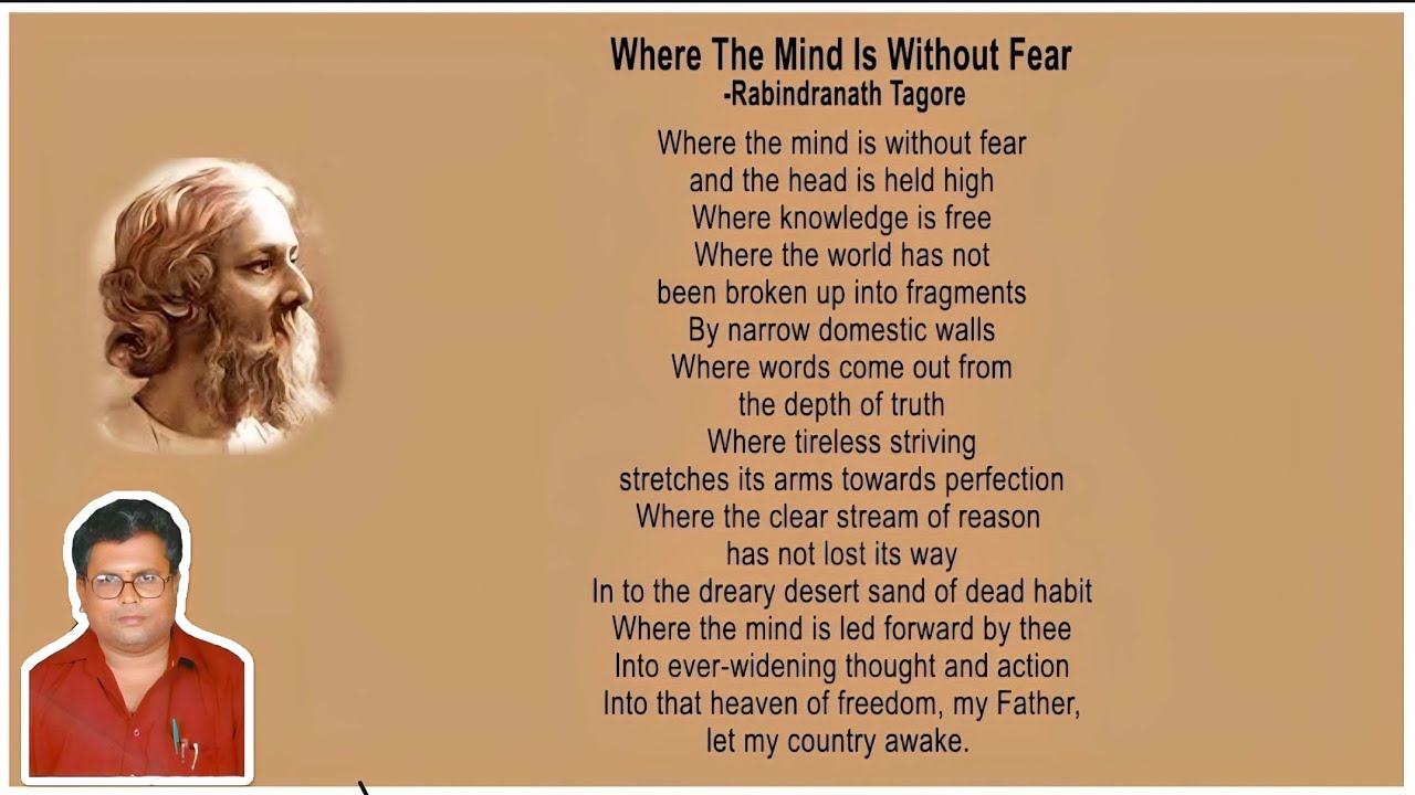 Where the mind is without fear - poem