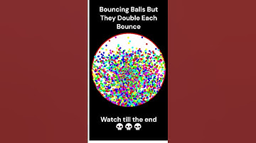 Bouncing Balls But They Double Each Bounce | #physics #like #share #viralshorts #simulation