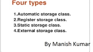 Storage class and its type in c-48