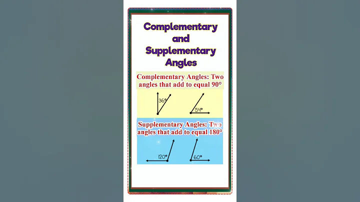 Complementary Angles & Supplementary Angles#complementary #supplementary#complementaryangles #shorts