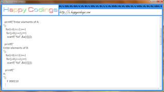 Program to multiply two 3x3 matrices c code example