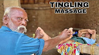 ASMR FEET TICKLISH MEN MASSAGE FOR RELAX | FOOT REFLEXOLOGY | LEG MASSAGE THERAPY #asmr #feetmassage