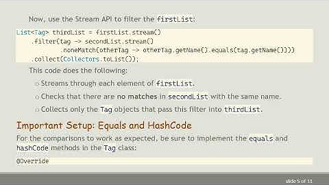 How to Efficiently Compare Two Lists of Objects in Java Using Streams