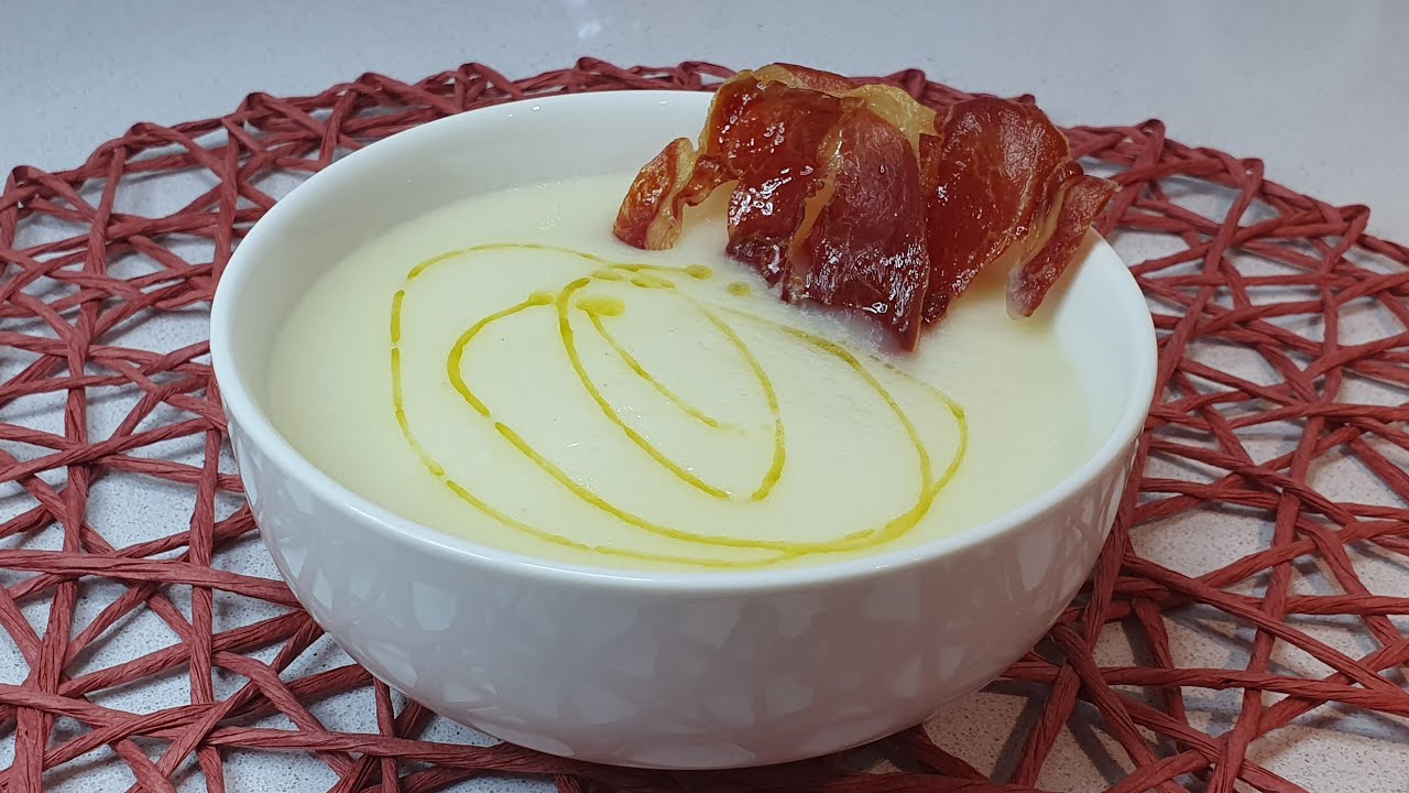SOPA FRÍA DE MELÓN. Con crujiente de jamón serrano!! #nuberosaylila