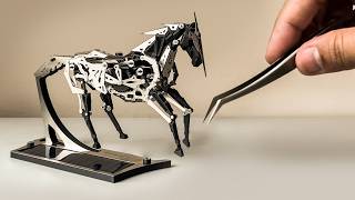 How to build a Mechanical Running Horse | ASMR 3D Puzzle Kit! screenshot 2