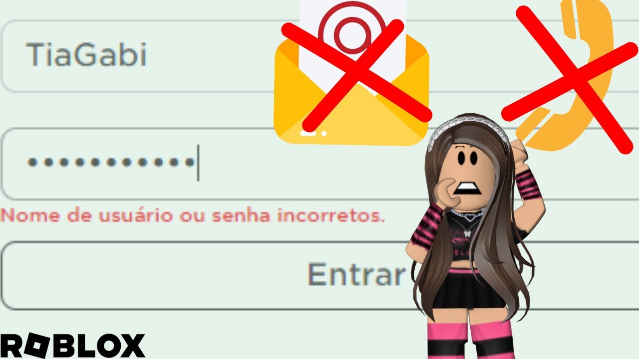 Como Recuperar Conta do Roblox Mesmo sem Senha, E-mail e Telefone  Cadastrado 