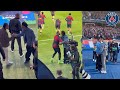 Ronaldinho meeting kylian mbapp raphinha and other players  singing together with the psg fans