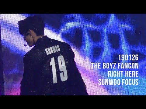 [4K] 190126 THE CASTLE : 더보이즈 RIGHT HERE (short ver.) 선우 직캠 THE BOYZ SUNWOO