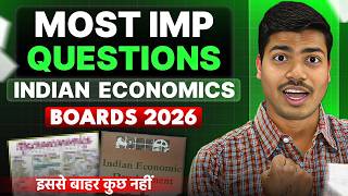 Most Imp. Questions with Answer Writing | Full Indian Economic Development. Class 12 Board exam 2026