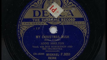 Anne Shelton 'My Christmas Wish' 1950 78 rpm