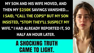 My $250K Nest Egg Disappeared! I Called the Cops, but My Son Warned: 'Stop! They'll Suspect My Wife