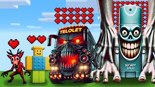 Which Immortal Scary Brainrot Can Survival In Minecraft ? Roblox 99 Nights In The Forest