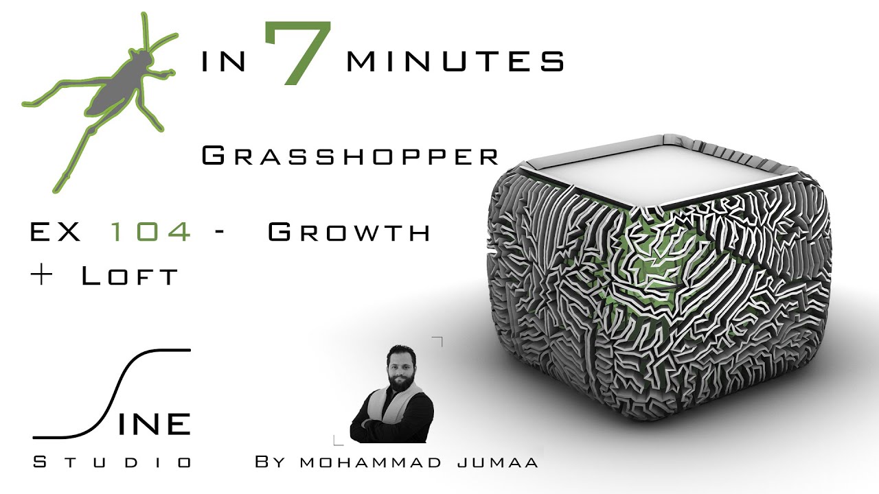 Grasshopper tutorial in 7 minutes - EX 104 - Growth + Loft - YouTube