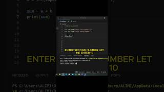Build a Python Calculator | Add Two Numbers with User Input! #shorts