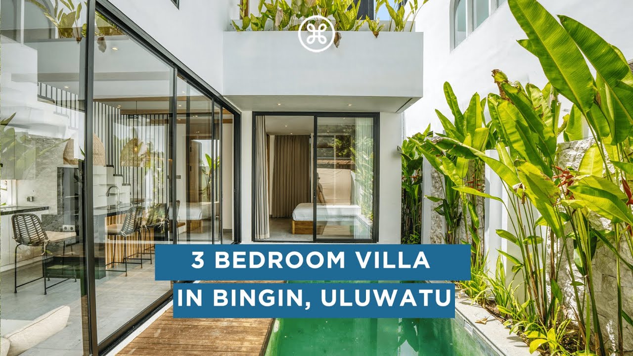 Sophisticated 3-BR Modern Tropical Villa with Rooftop Lounge in Uluwatu, Bali