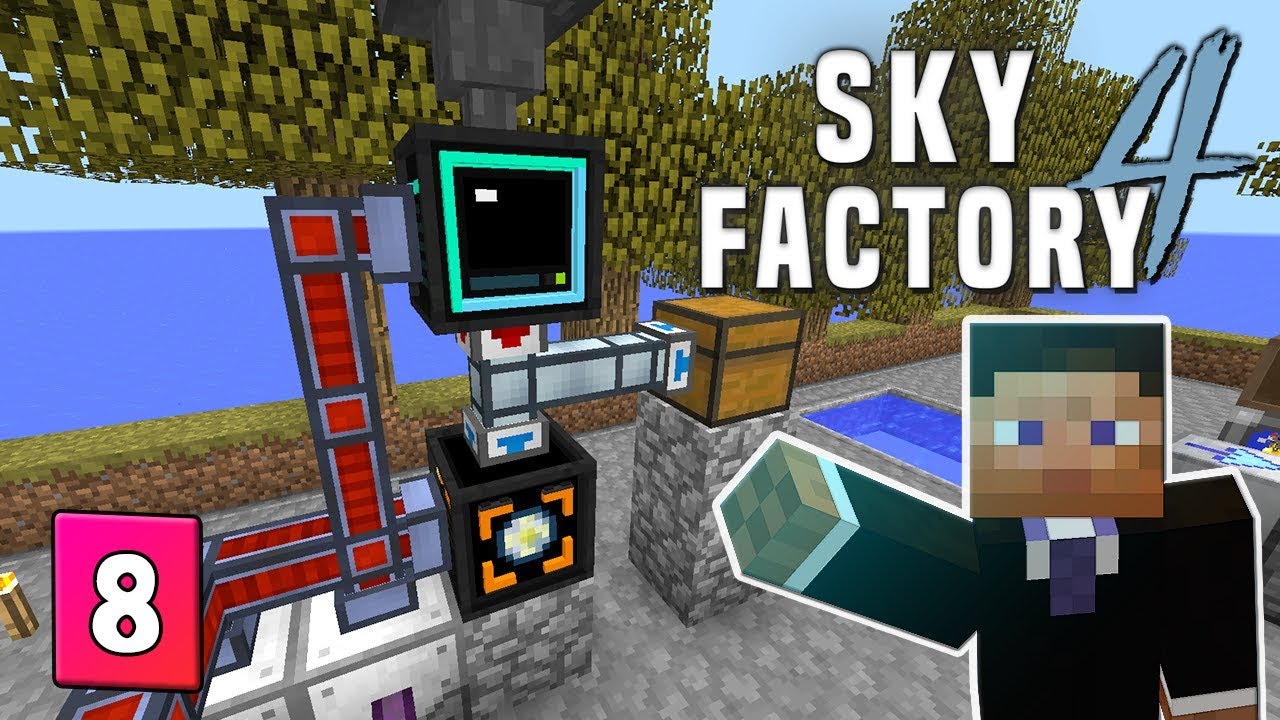 SkyFactory - EP 8 Generation & Mob Learning Automation - YouTube