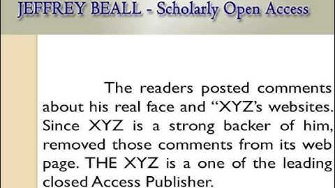 Jeffrey Beall - Scholarly Open Access