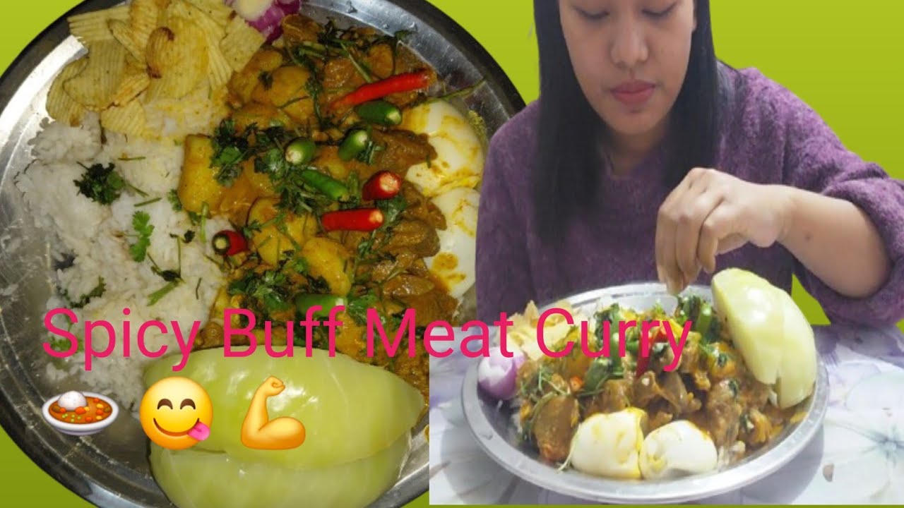 Spicy Buff Meat Curry 🍛 😋 Cooking & Eating 