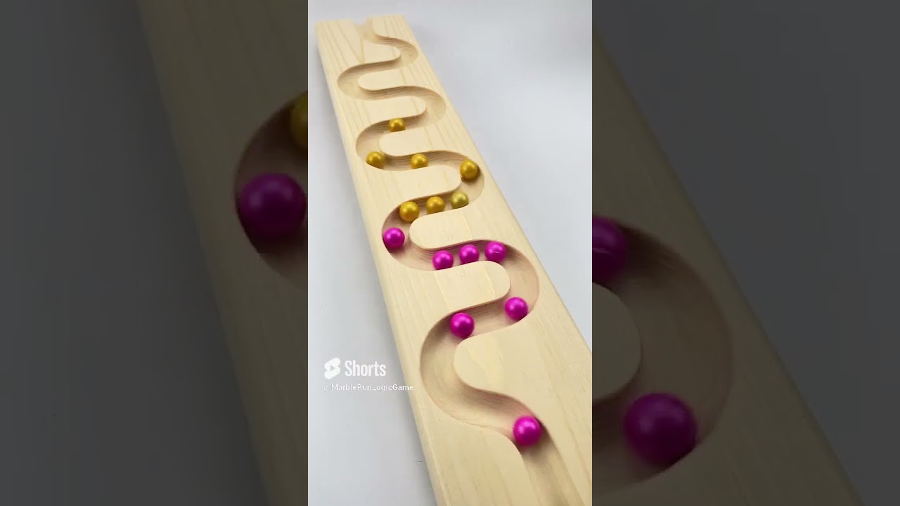 ASMR Color Sorting Wooden Balls | Satisfying Bowl of Wood Marbles & Colorful Cups Reverse 