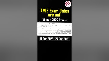 AMIE Winter 2022 Exam Date Out ! Fill the form ASAP | #modulationinsitute #amie