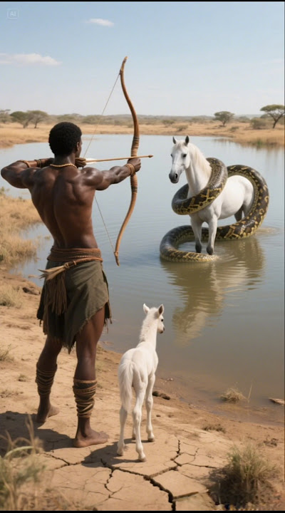 Brave Man’s Battle with a Giant Anaconda to Save a Horse! 💪🐴🐍