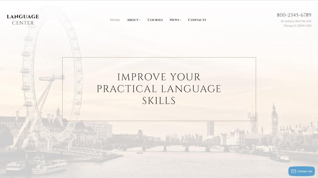 Language School Responsive Website Template by WT - 57962 - YouTube