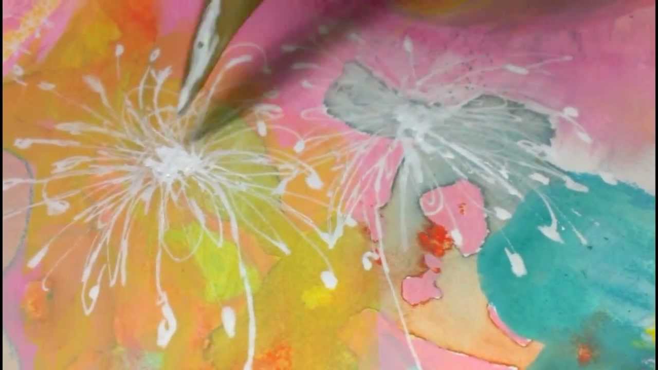 A New Day -whimsical mixed media painting by WYANNE