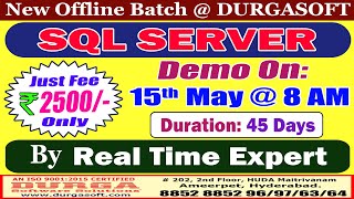 SQL SERVER Offline Training @ DURGASOFT screenshot 5