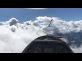 Over clouds with a glider