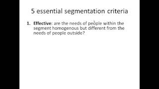 How to choose a target segment ?